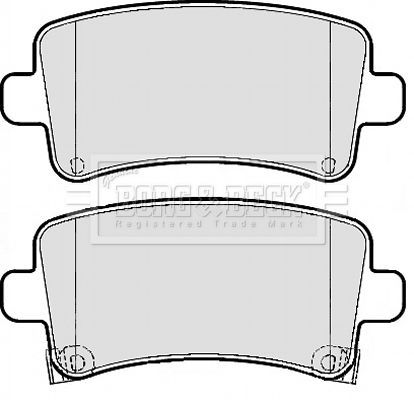 BORG & BECK Комплект тормозных колодок, дисковый тормоз BBP2120
